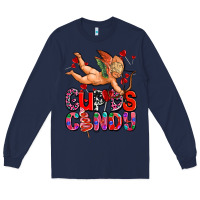 Navy cupids candy olivia Long Sleeve Tee - OliviaCreatesArt