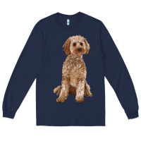 Navy cockapoo Long Sleeve Tee - RanaPortraitStore