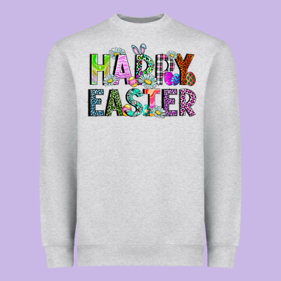 Happy Easter Heavyweight Sweatshirt Designed By Cowhidedigitalart
