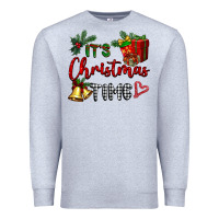 Heather Grey it's Christmas time Premium Sweatshirt - BarkalooDesign