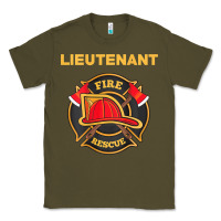 Army Green fire rescue lieutenant department  for firefighters Classic Tee - trangStudio