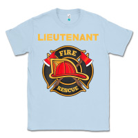 Dusty Blue fire rescue lieutenant department  for firefighters Classic Tee - trangStudio