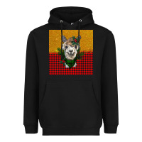 Black christmas alpacas Heavyweight Hoodie - BarkalooDesign
