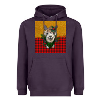 Plum christmas alpacas Heavyweight Hoodie - BarkalooDesign