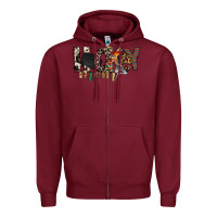 Burgundy hockey mom Zipper Hoodie - RacoonDesign