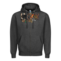 Charcoal Heather hockey mom Zipper Hoodie - RacoonDesign