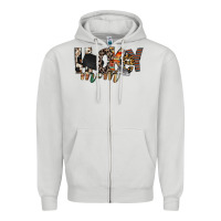 Dove Grey hockey mom Zipper Hoodie - RacoonDesign
