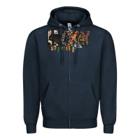 Navy hockey mom Zipper Hoodie - RacoonDesign