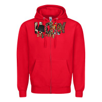 Red hockey mom Zipper Hoodie - RacoonDesign