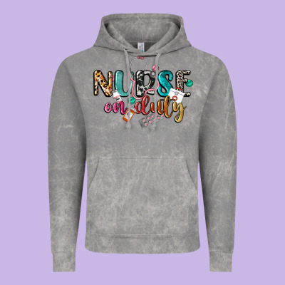 Nurse On Duty Vintage Hoodie Designed By Cowgirlartshop