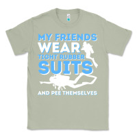 Matcha My Friends Wear Tight Rubber Suits  Scuba Diving & Diver Classic Tee - trangStudio