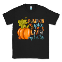 Black Pumpkin spice and livin' my best life Classic Tee - RanaPortraitStore