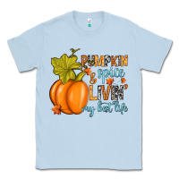 Dusty Blue Pumpkin spice and livin' my best life Classic Tee - RanaPortraitStore