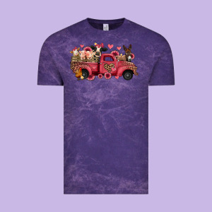 Valentines Day Leopard Farm Animals Truck Vintage Tee Designed By Jasminsmagicworld