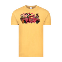 Vintage Mustard valentines day leopard farm animals truck Vintage Tee - Jasminsmagicworld