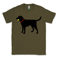 Army Green Labrador Retriever Fetch, Black Lab Play Ball Classic Tee - trangStudio