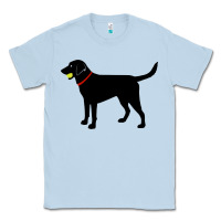 Dusty Blue Labrador Retriever Fetch, Black Lab Play Ball Classic Tee - trangStudio