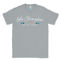Heather Grey Lake Champlain Oars Graphic Classic Tee - trangStudio