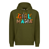 Army Green girl mama Premium Hoodie - LillyAllenDesigns