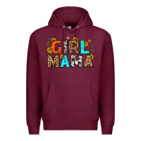 Burgundy girl mama Premium Hoodie - LillyAllenDesigns