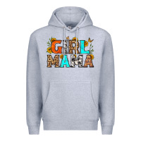 Heather Grey girl mama Premium Hoodie - LillyAllenDesigns