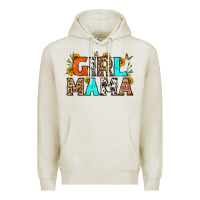 Oatmeal Heather girl mama Premium Hoodie - LillyAllenDesigns