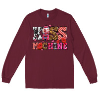 Burgundy kiss machine with lips olivia Long Sleeve Tee - OliviaCreatesArt