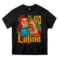 Black hundred percent latina strong woman Heavy Core Tee - Jasminsmagicworld