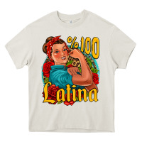 Cream hundred percent latina strong woman Heavy Core Tee - Jasminsmagicworld
