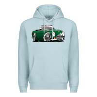 Blue Mist MG MGB roadster personalized caricature YOK94J family Premium Hoodie - trangStudio
