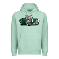Seafoam MG MGB roadster personalized caricature YOK94J family Premium Hoodie - trangStudio