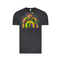 Vintage Black mardi gras rainbow and fleur de lis Vintage Tee - CowGirlArtShop