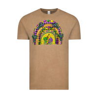Vintage Coffee mardi gras rainbow and fleur de lis Vintage Tee - CowGirlArtShop