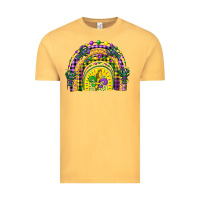 Vintage Mustard mardi gras rainbow and fleur de lis Vintage Tee - CowGirlArtShop