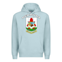Blue Mist Bermuda Coat of Arms Souvenir Gift Flag Bermudian Premium Hoodie - trangStudio