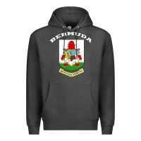 Charcoal Heather Bermuda Coat of Arms Souvenir Gift Flag Bermudian Premium Hoodie - trangStudio