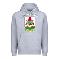 Heather Grey Bermuda Coat of Arms Souvenir Gift Flag Bermudian Premium Hoodie - trangStudio