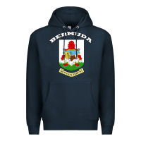 Navy Bermuda Coat of Arms Souvenir Gift Flag Bermudian Premium Hoodie - trangStudio