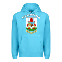 Ocean Blue Bermuda Coat of Arms Souvenir Gift Flag Bermudian Premium Hoodie - trangStudio