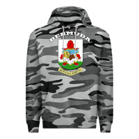 Slate Camo Bermuda Coat of Arms Souvenir Gift Flag Bermudian Premium Hoodie - trangStudio