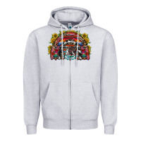 Heather Grey mexican rainbow Zipper Hoodie - RacoonDesign