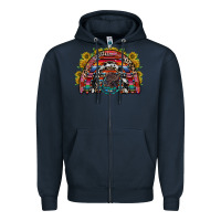 Navy mexican rainbow Zipper Hoodie - RacoonDesign