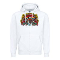 White mexican rainbow Zipper Hoodie - RacoonDesign