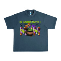 Midnight Navy my favorite monsters calls me mom Urban Heavy Tee - CowGirlArtShop