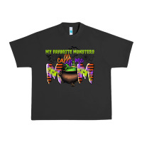 Pigment Black my favorite monsters calls me mom Urban Heavy Tee - CowGirlArtShop