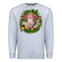 Heather Grey Christmas merino Premium Sweatshirt - BarkalooDesign