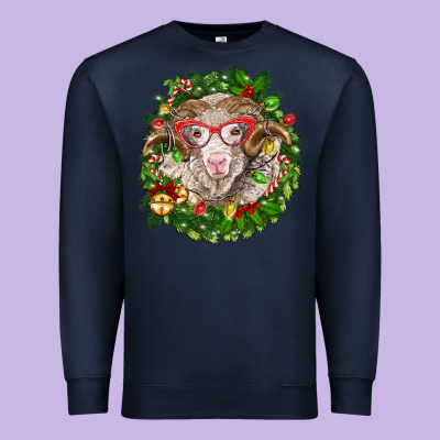 Christmas Merino Premium Sweatshirt Designed By Barkaloodesign