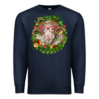 Navy Christmas merino Premium Sweatshirt - BarkalooDesign