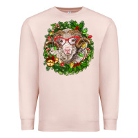 Pale Pink Christmas merino Premium Sweatshirt - BarkalooDesign