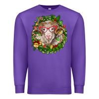 Purple Christmas merino Premium Sweatshirt - BarkalooDesign